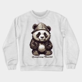 Conspiracy Theorist Panda Crewneck Sweatshirt